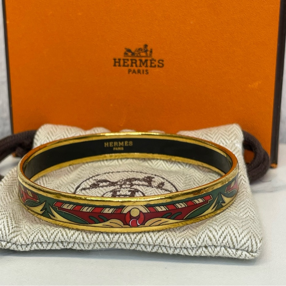 Hermes Enamel Bangle Bracelet! - Picture 3 of 9